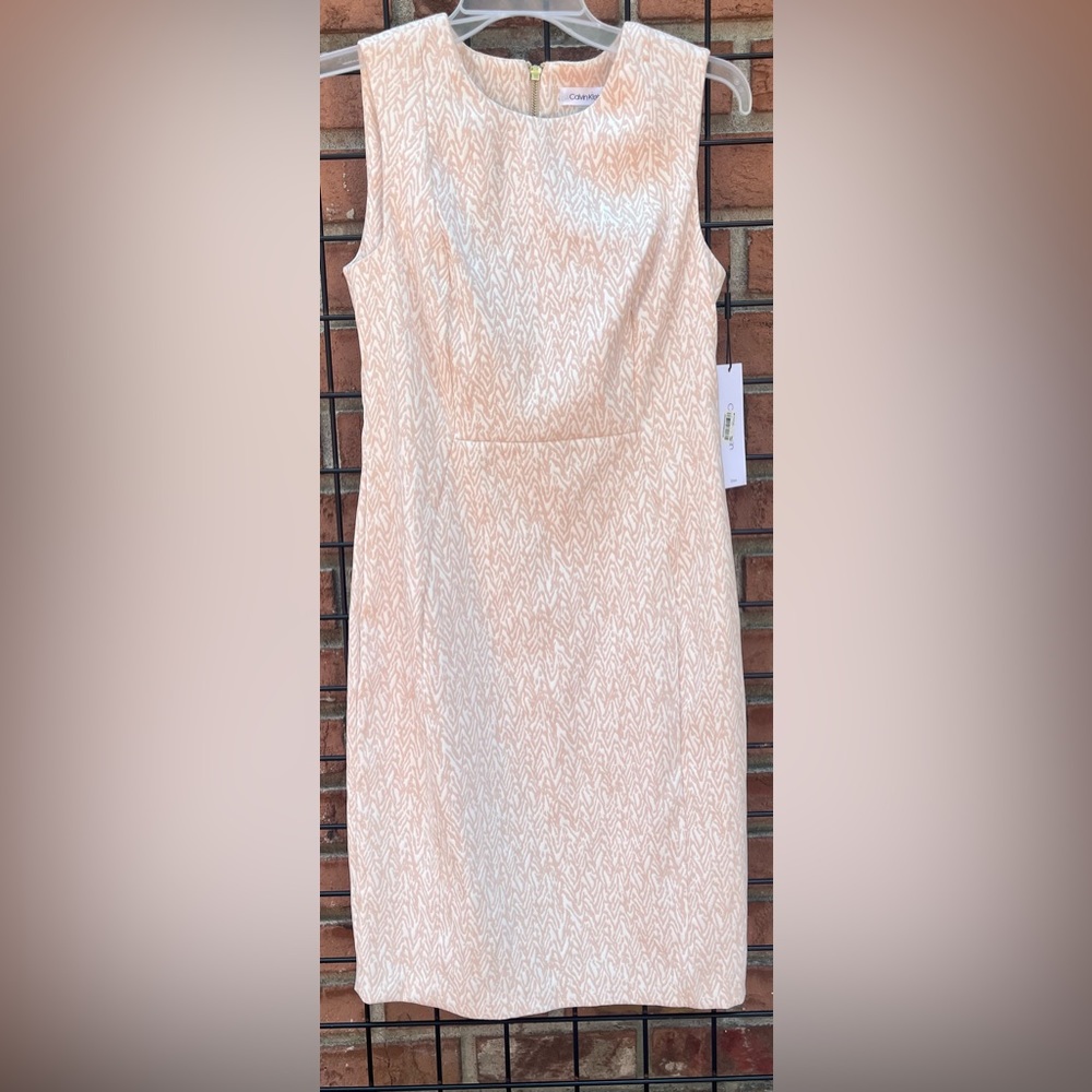 Calvin Klein Dress Blush and White NWT Size 6